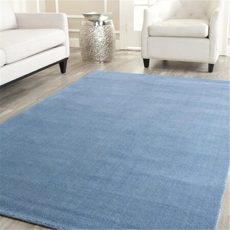Safavieh 4 ft. x 6 ft. Small Rectangle- Shag Himalaya Blue Hand Loomed Rug HIM610D-4